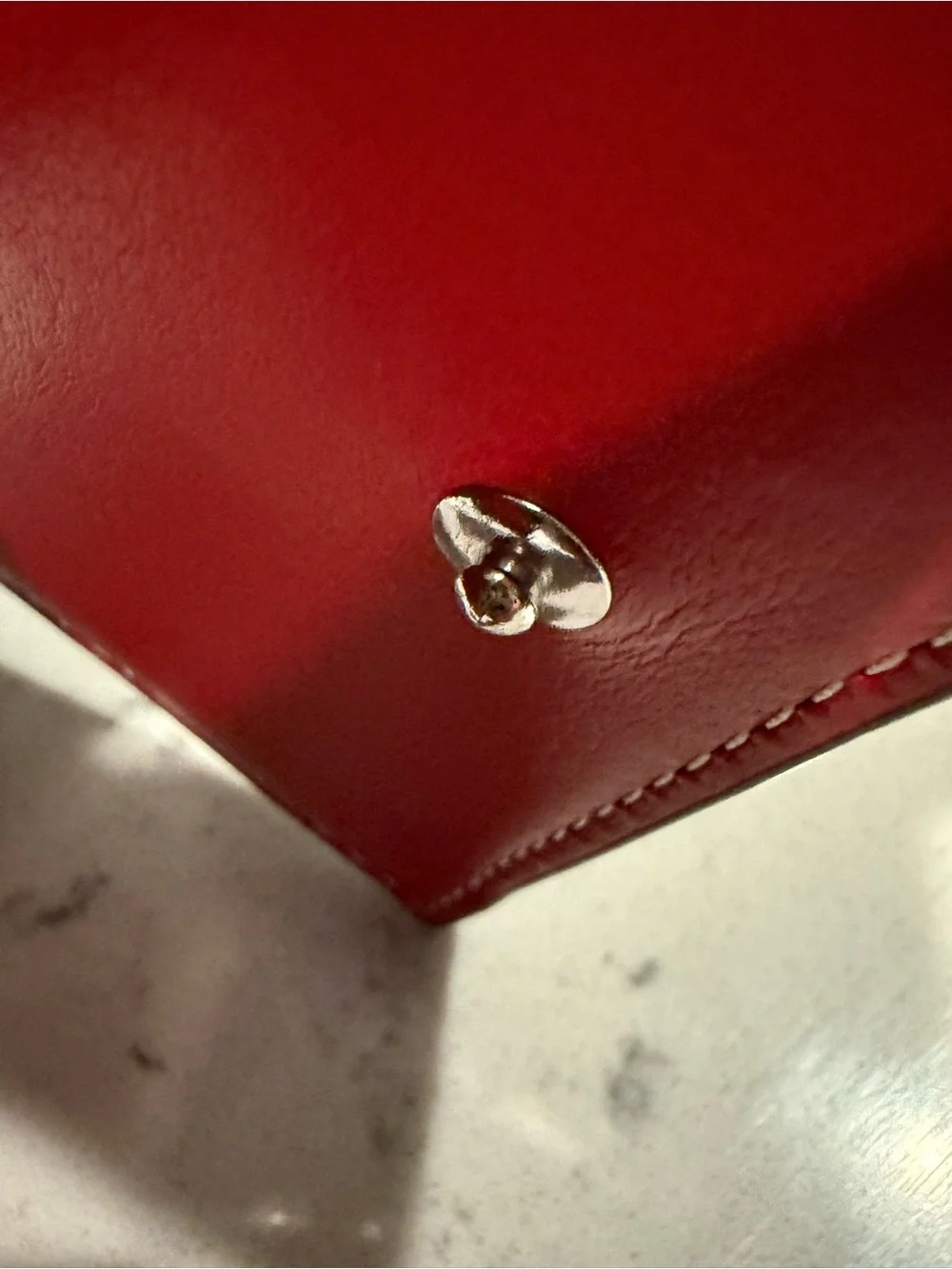 Purple Leather Turnlock Wallet